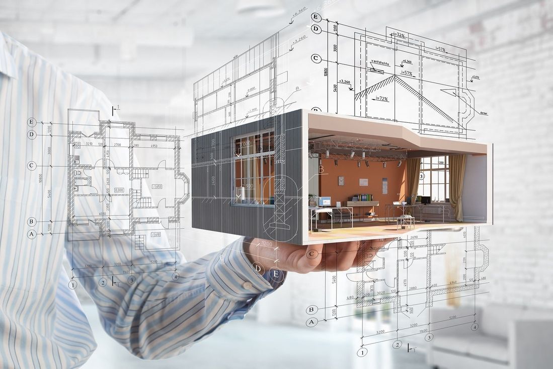 Haus in 3D auf einer Hand