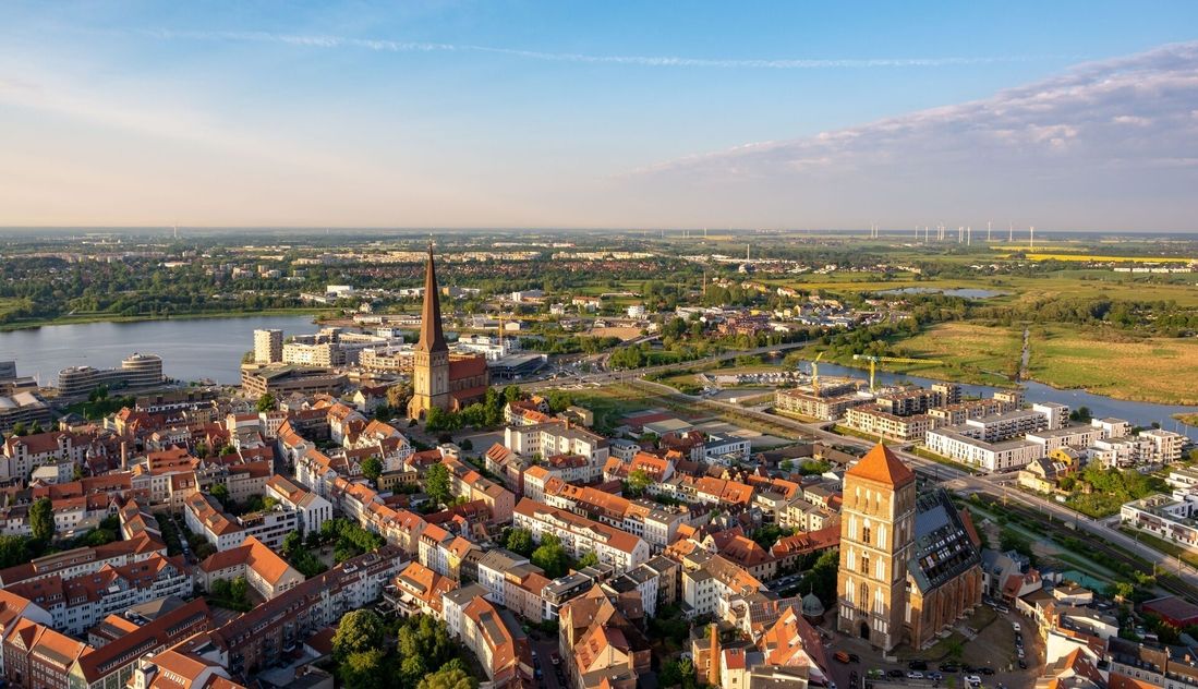 Stadt von oben fotografiert