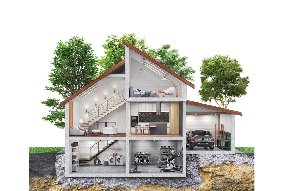 3D-Rendering eines Hauses